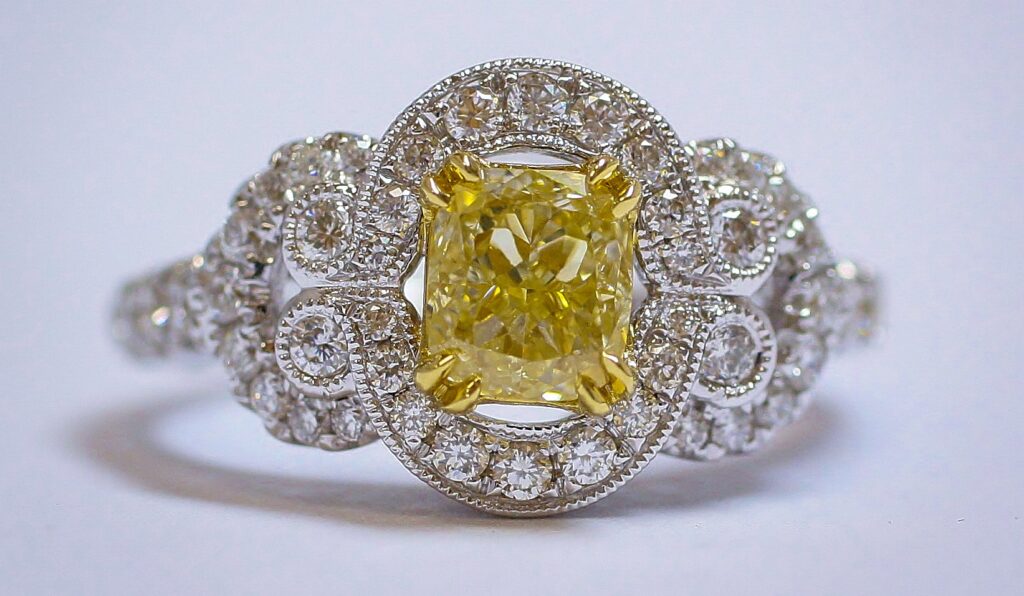 Fancy Yellow Diamond Engagement Ring