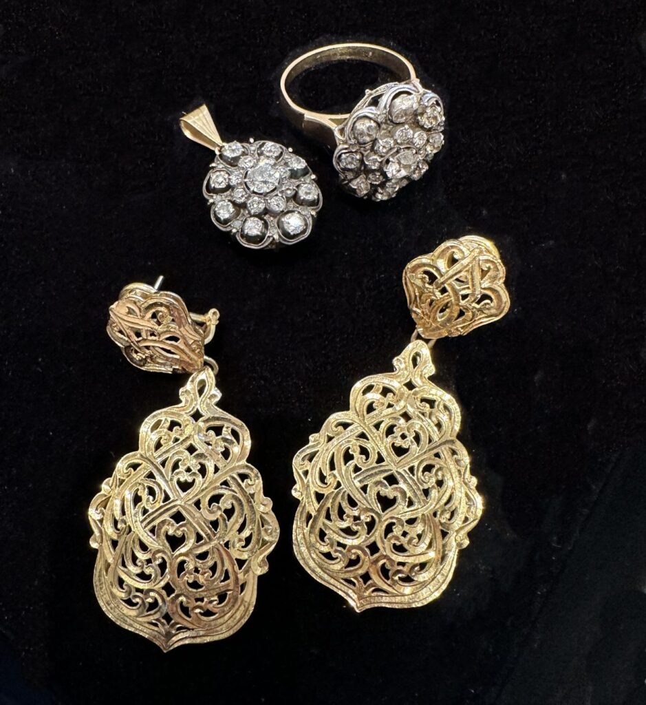 Victorian Earrings and Ring