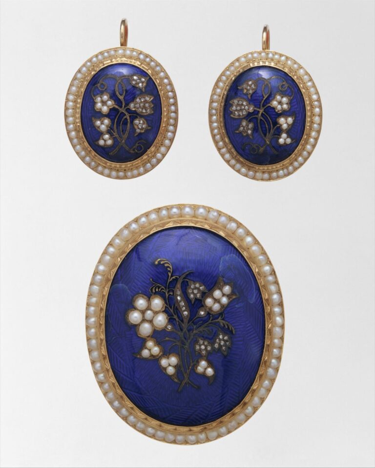 19th Century Brooch and Earrings