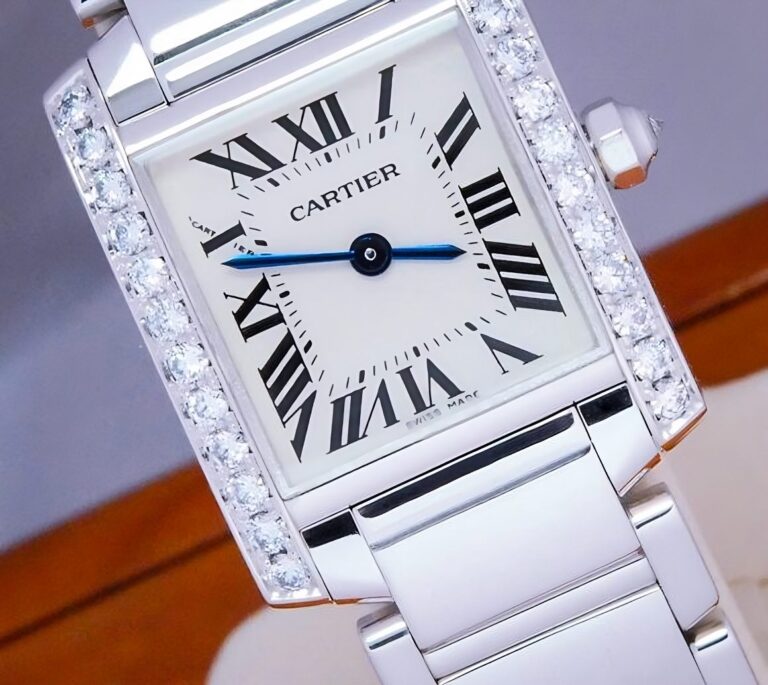 Cartier Tank Timepiece Set with Diamonds