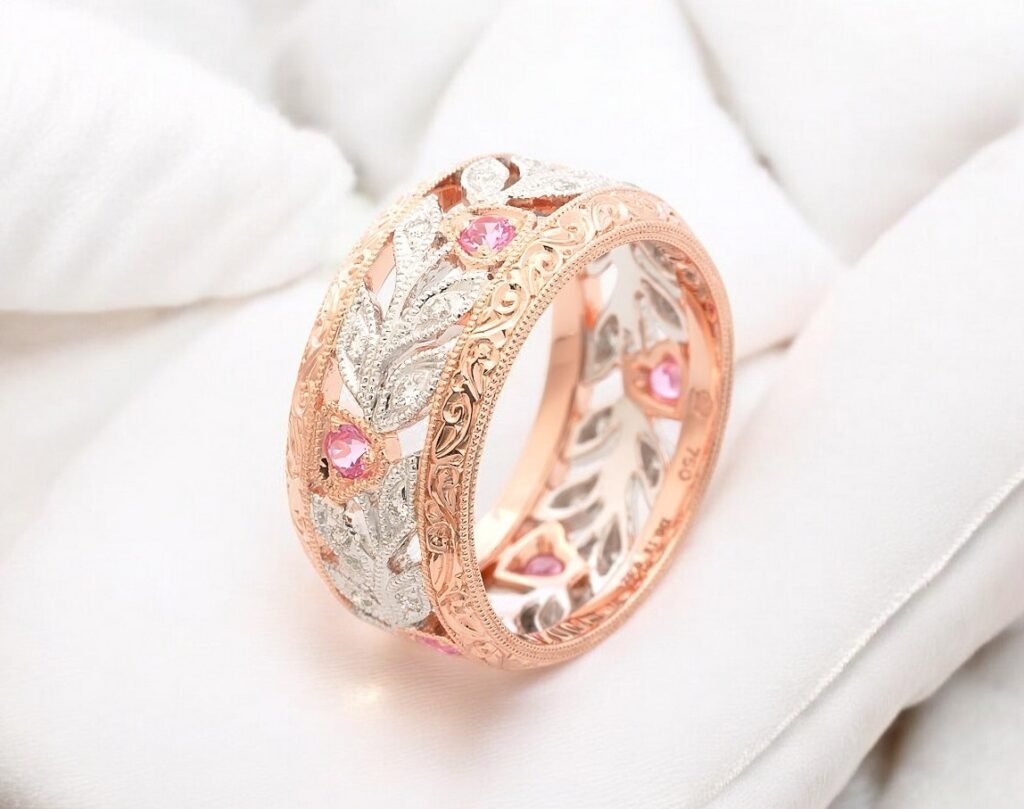 Carl Blackburn Rose Gold Vine Band