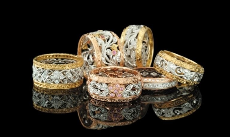 Filigree Floral Bands by Carl Blackburn