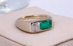 Custom Emerald Diamond Ring