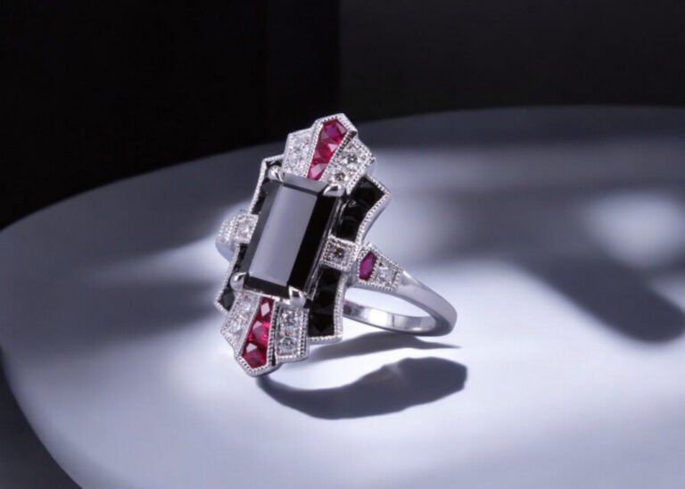 Diamond & Black Onyx Ring by Carl Blackburn