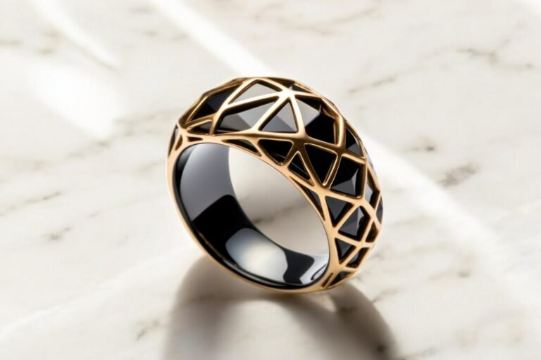 Black and Yellow Gold Ring