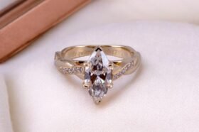 Custom Marquis Diamond Ring