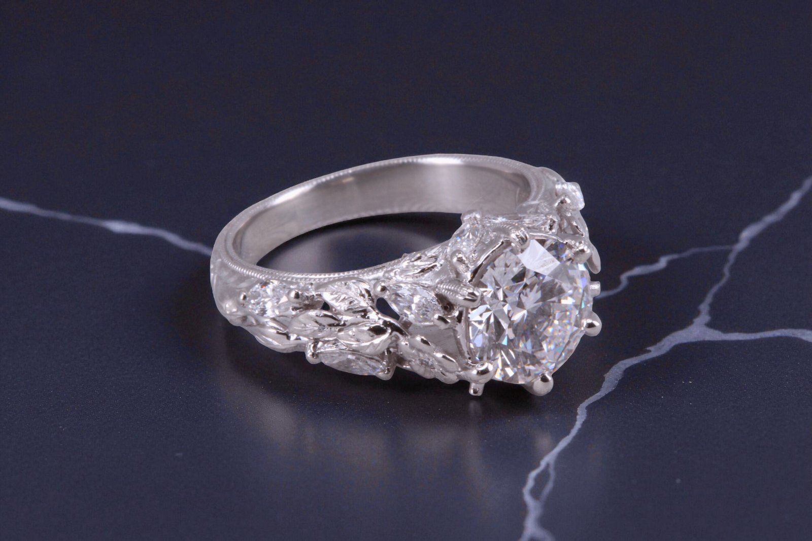 Carl Blackburn Vine Engagement Ring