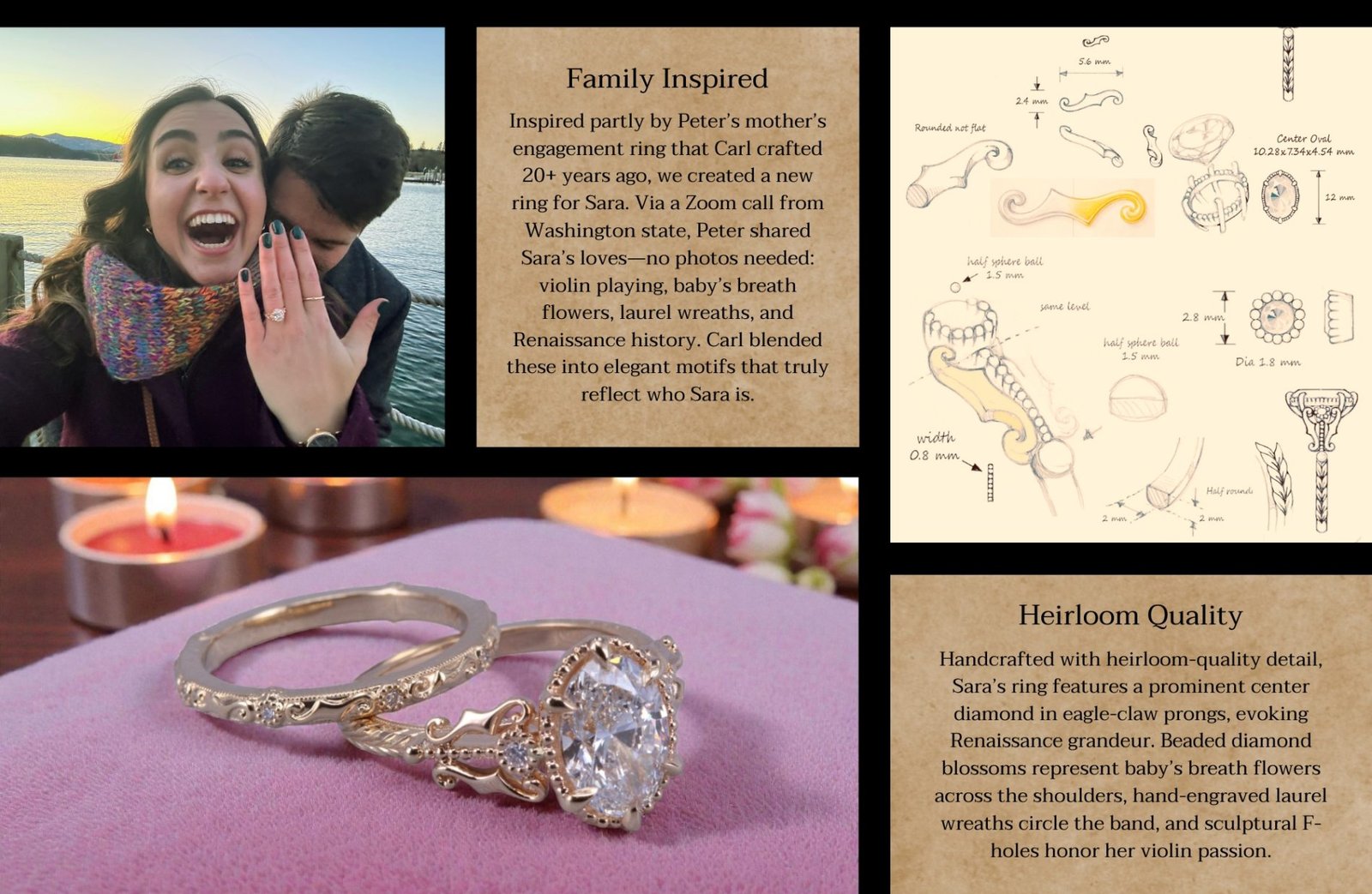 Custom Engagement Ring - Wedding Band, La Jolla CA