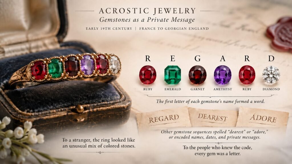 Antique Acrostic Jewelry