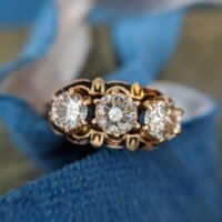 3 Stone Antique Diamond Ring San Diego Estate Jewelry