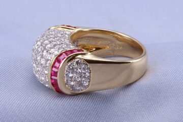 Vintage Diamond Ruby Cocktail Ring